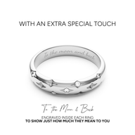 Moon and Back Ring (Silver)