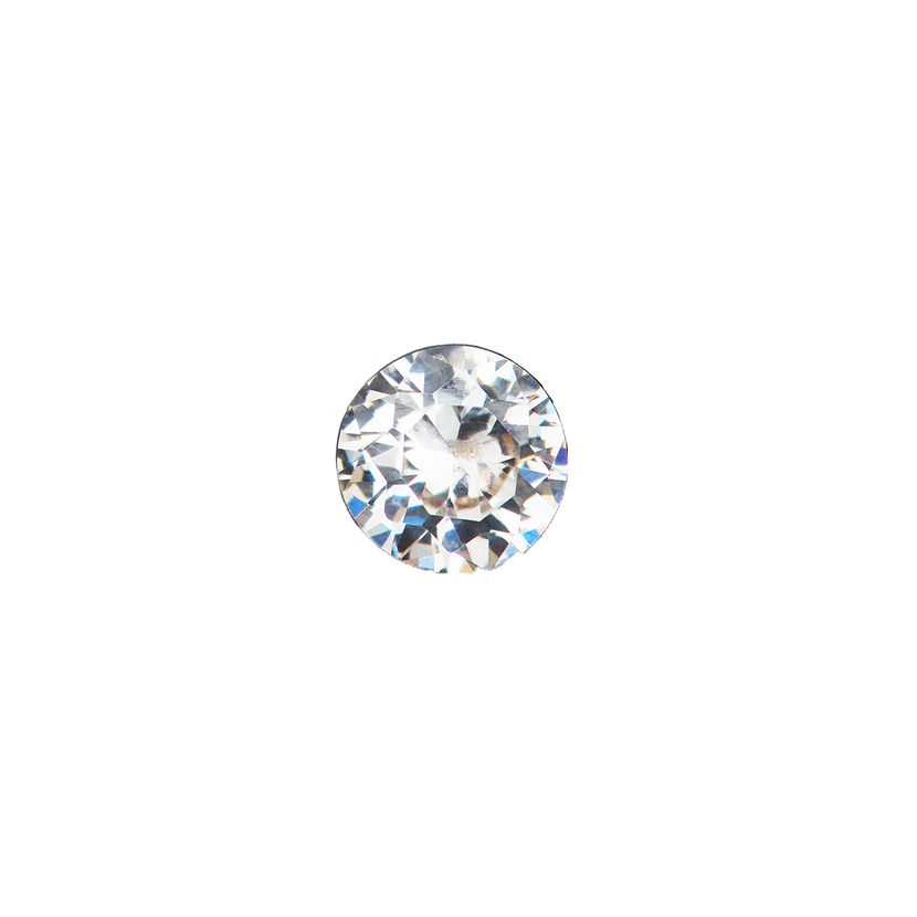Mini Monogram Birthstone Tag Pendant (Silver)