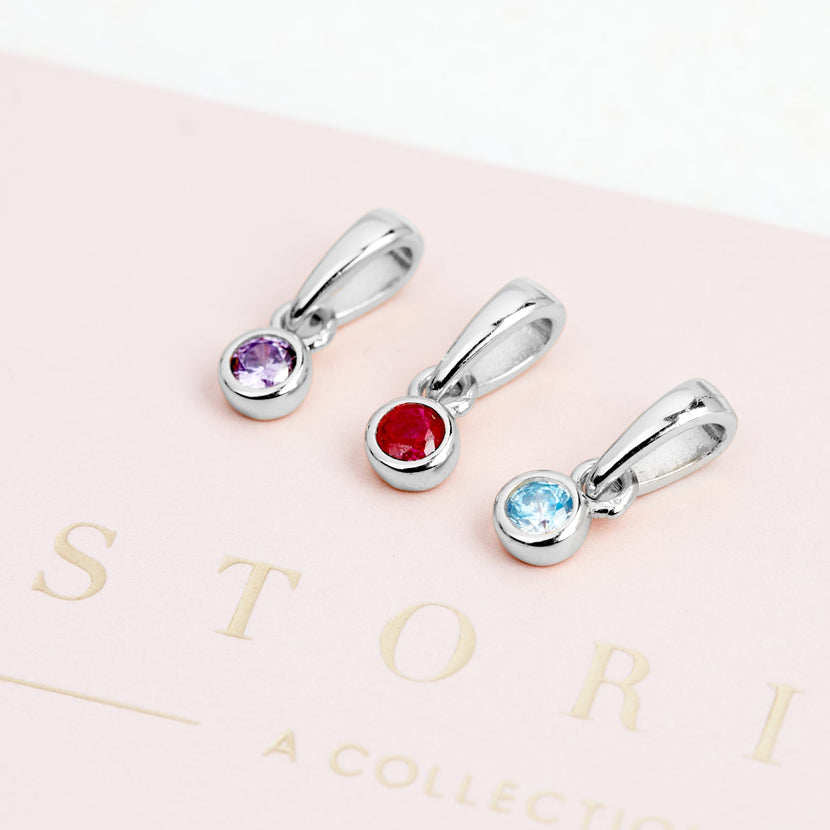 Stacey's Stories Birthstone Pendant (Silver)