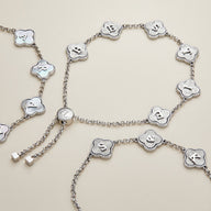 DP Copy of Clover Custom Name Bracelet (Silver)