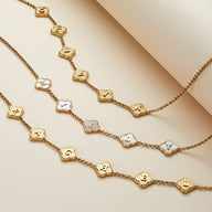 dp Copy of Clover Custom Name Necklace (Gold)