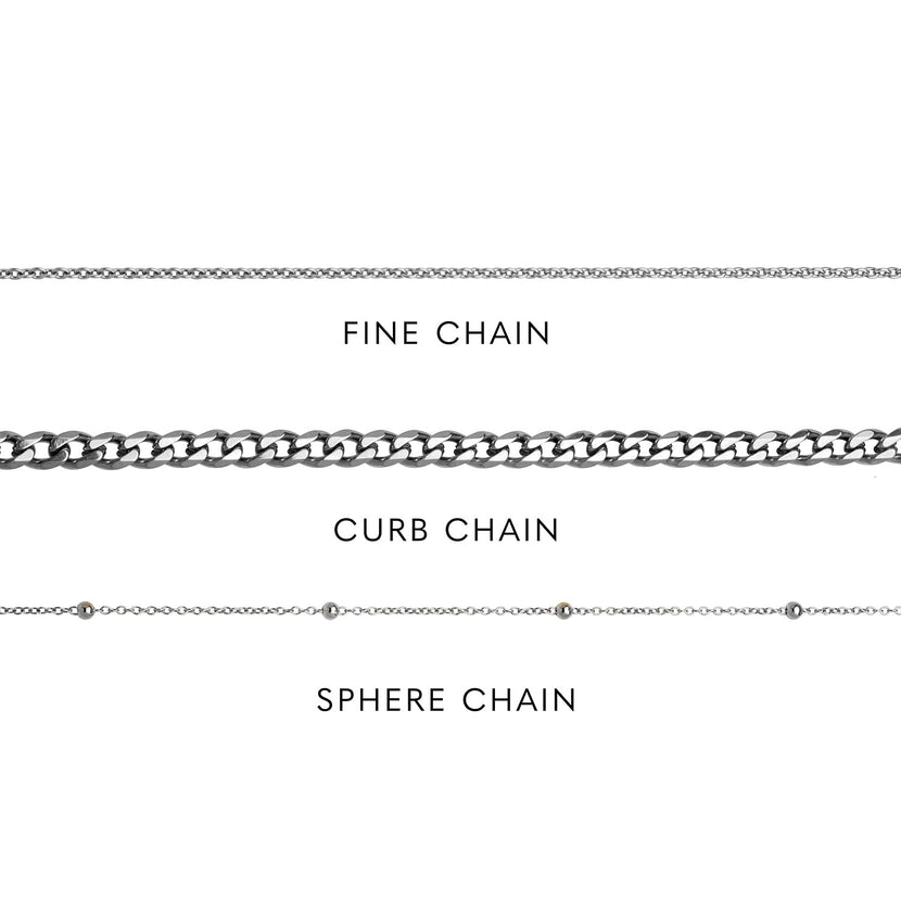 Birthstone Name Necklace (Silver)