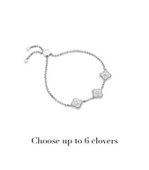 DP Copy of Clover Custom Name Bracelet (Silver)