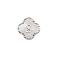 Pearl Clover Charms (Silver) - Initials