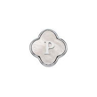 Pearl Clover Charms (Silver) - Initials