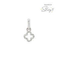 Stacey's Stories Crystal Clover Charm (Silver)