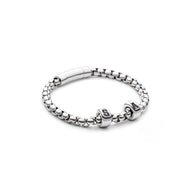 Men's Element Box Chain Bracelet (Silver)
