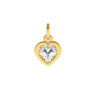 Made Mine Fine Charm - Crystal Heart (Gold)