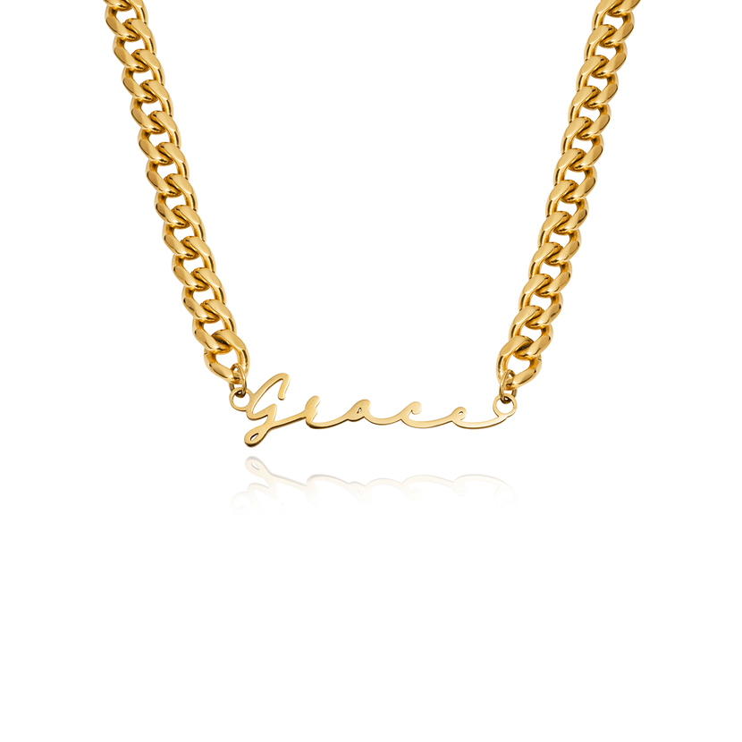 Signature Name Necklace (Gold) (Copy)