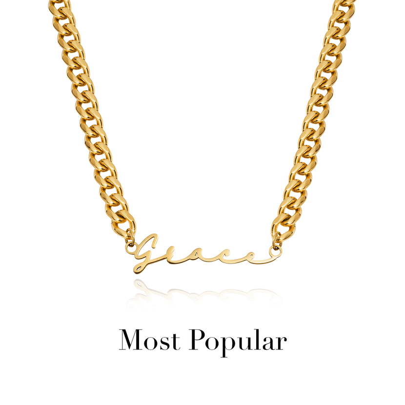 Signature Name Necklace (Gold) (Copy)