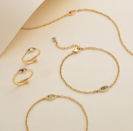 Custom Evil Eye Pendant Necklace (Gold)