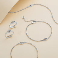 Custom Evil Eye Pendant Necklace (Silver)