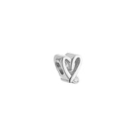 Advent Doodle Heart Bracelet Charm (Silver)