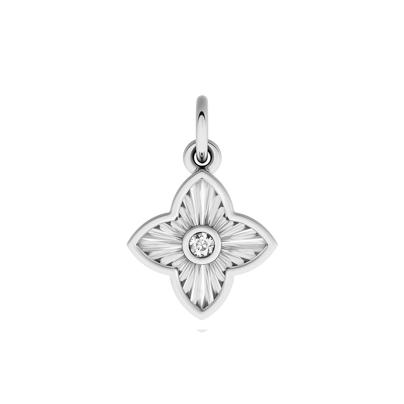 Made Mine Fine Charm - Fluted Flower (Silver)