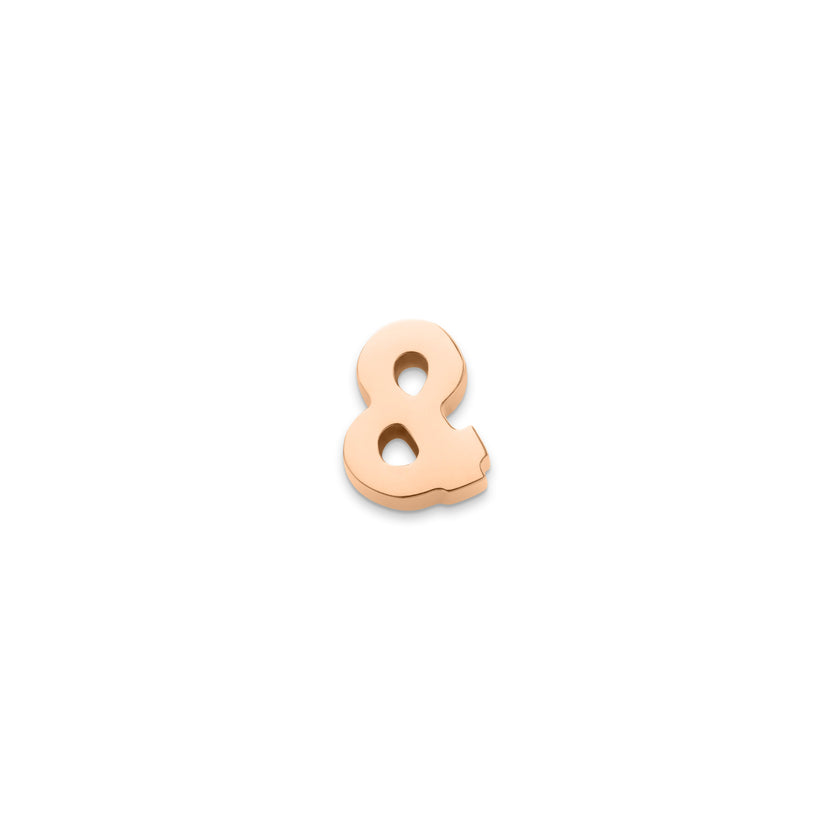 Made Mine Charms - Block Initial Charm (Rose Gold)