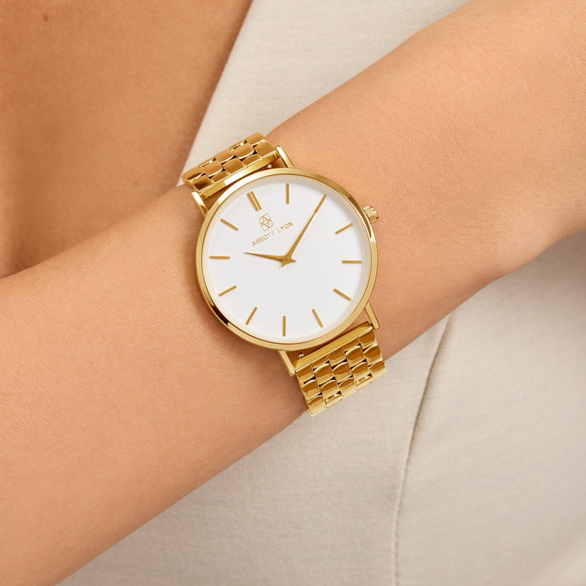 Gold Kensington Link 40 Watch