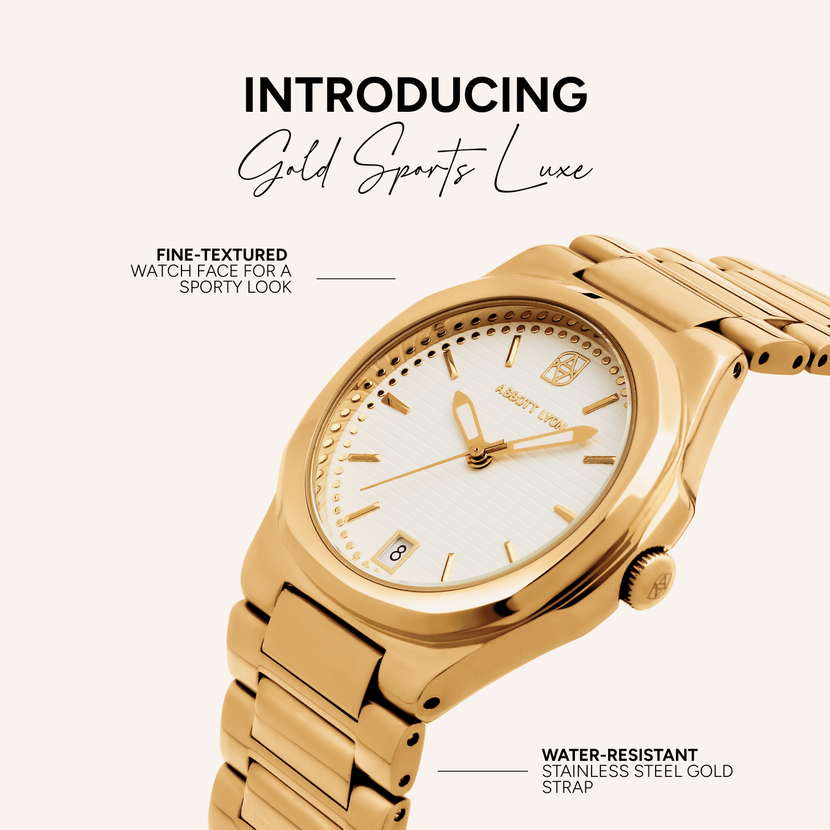 Sports Luxe Watch (Gold)