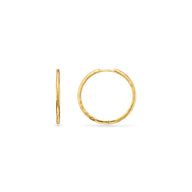 Large Hammered Hoop Earring (Gold)