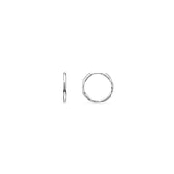 Hammered Hoop Earring (Silver)