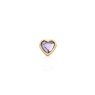 Mini Heart Birthstone Ring (Gold)