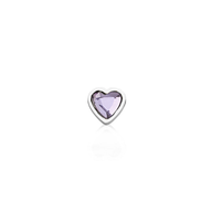 Mini Heart Birthstone Bracelet (Silver)