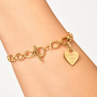Oval Link Chain Bracelet (Gold)
