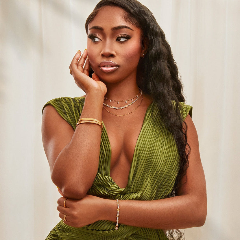 Custom Name Tennis Necklace (Gold)