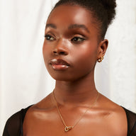 Interlinked Crystal Necklace (Gold)