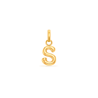 Mini Molten Initial Pendant (Gold)