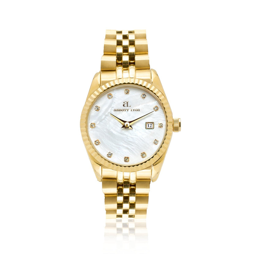 Mini Gold Pearl Link Belgravia 30 Watch