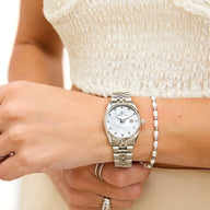 Mini Silver Pearl Link Belgravia 30 Watch