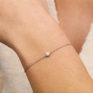 Fine Molten Birthstone Bracelet (Silver)