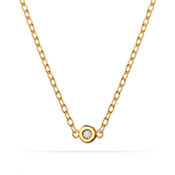 Fine Molten Birthstone Necklace (Gold)