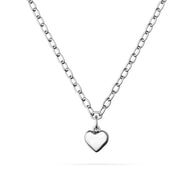 Fine Molten Heart Necklace (Silver)