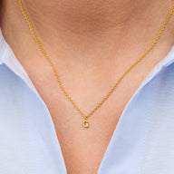 Fine Molten Initial Necklace (Gold)