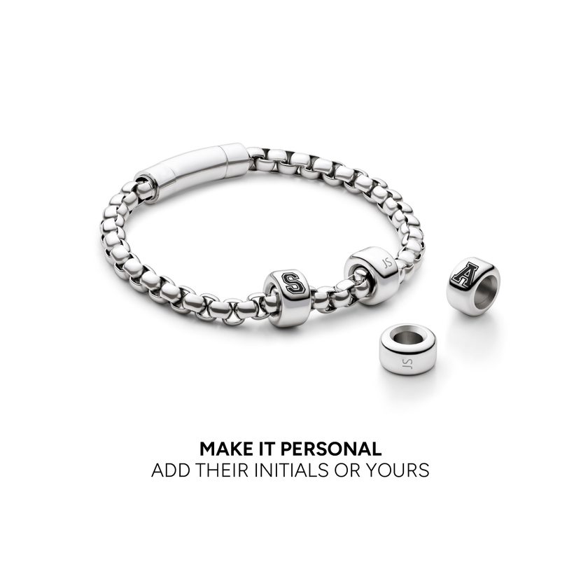 Men's Element Box Chain Bracelet (Silver)