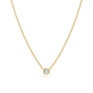 Mini Birthstone Necklace (Gold) BI