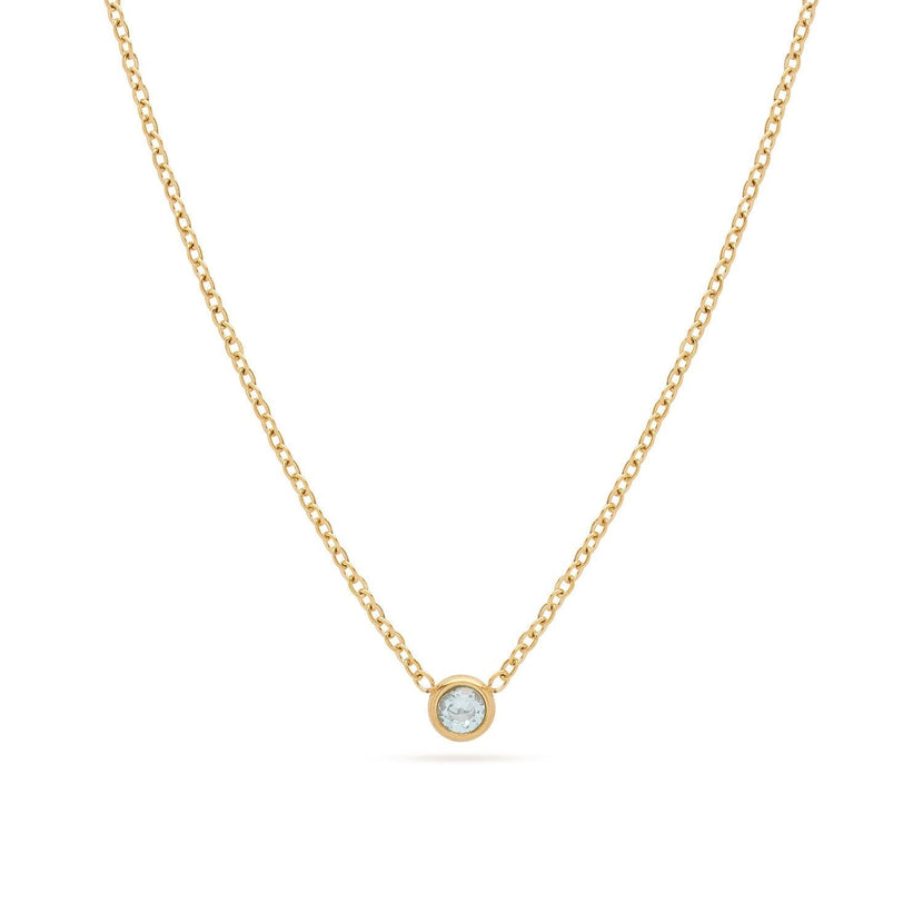 Mini Birthstone Necklace (Gold)