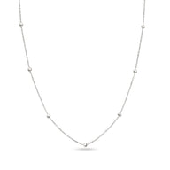 Mini Custom Stamped T-Bar Necklace (Silver)
