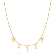 Mini Hanging Letter Name Necklace (Gold) (Copy)