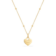 Mini Heart Token Necklace (Gold) - old