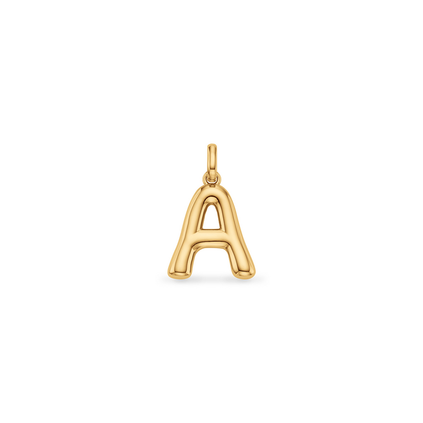 Molten Initial Pendant (Gold)