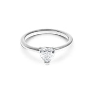 Heart Cut Solitaire Ring 1ct (Silver)