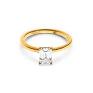 Emerald Cut Solitaire Ring 1ct (Gold)