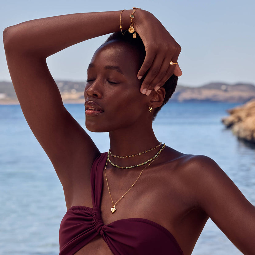 Ocean Charm Necklace (Gold)