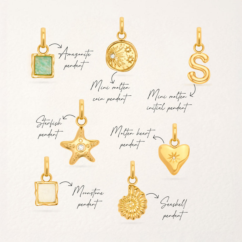 Mini Molten Coin Pendant (Gold)