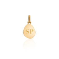 White Quartz & Initial Pearl Layered Set (Gold)