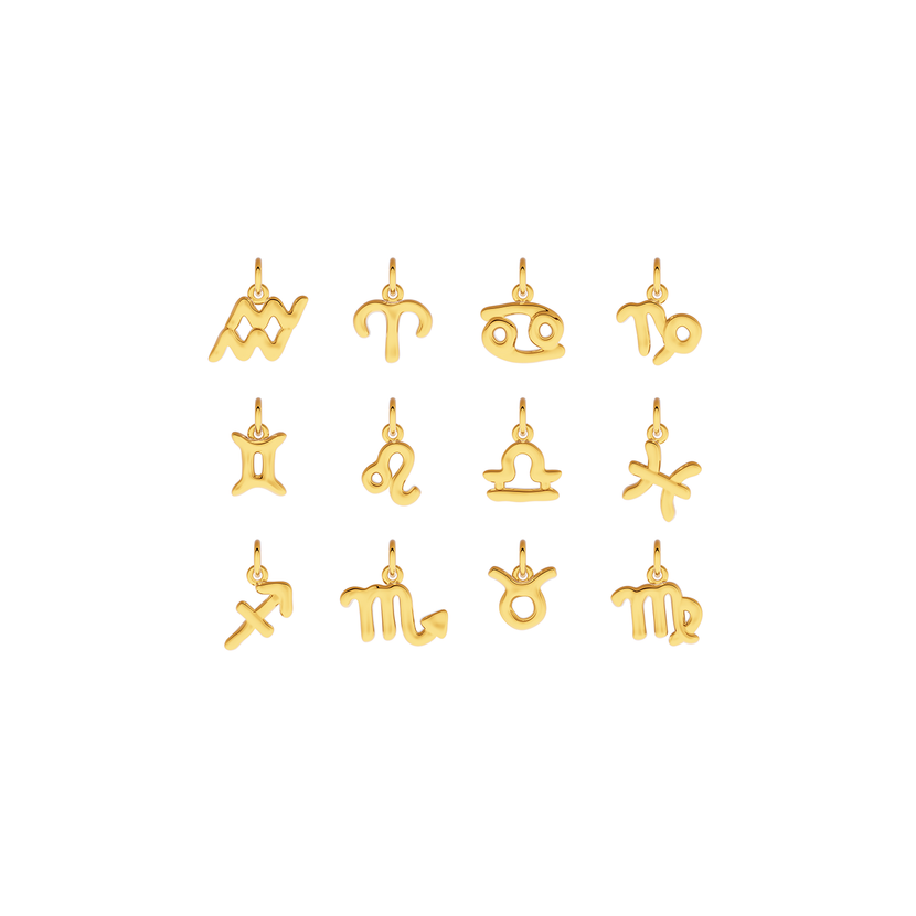 Made Mine Fine Charm - Molten Zodiac (Gold)
