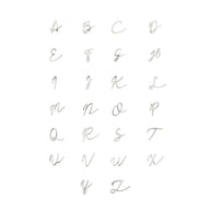 Stacey's Stories Script Initial Pendant (Silver)