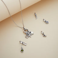 Stacey's Stories Mini Heart Birthstone Charm (Silver)